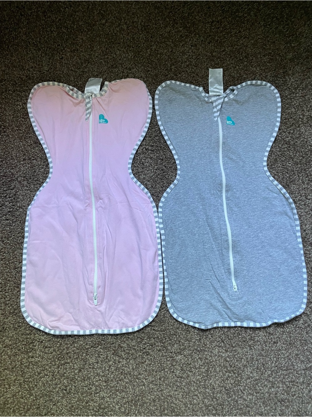 Love to Dream Pink and Gray Sleep Sacks